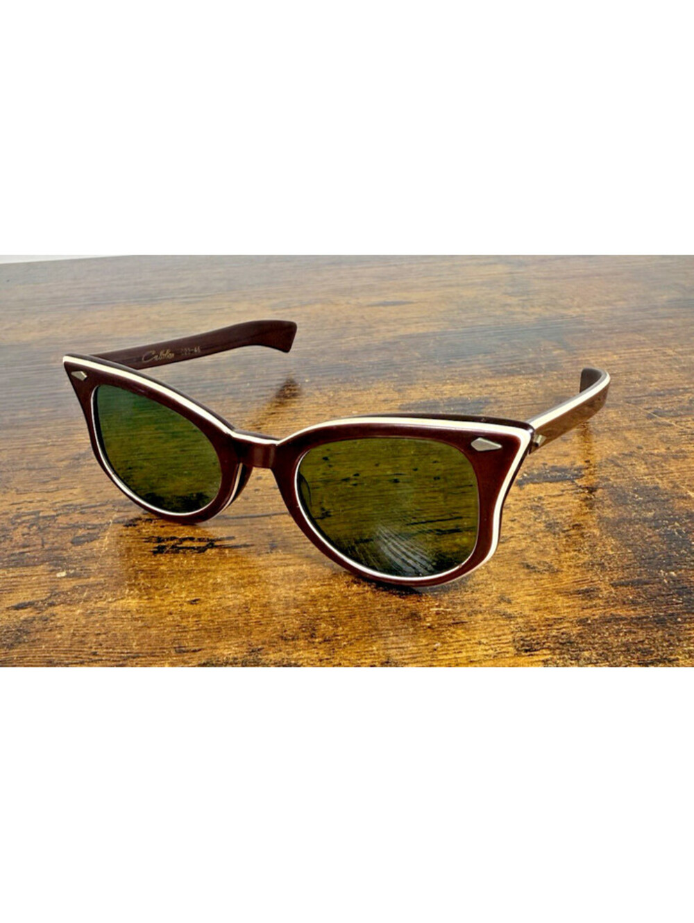 1950s Calobar Cosmetan C22‑46 Women’s Cat Eye Sunglasses Vintage USA Clean Lense